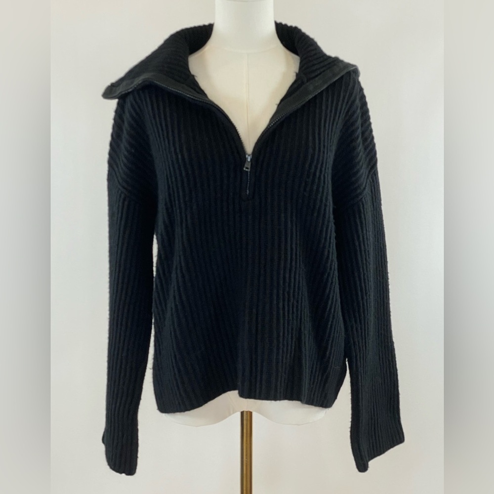 Sweet Baby Jamie Black Half Zip Sweater, M - Picture 2 of 10